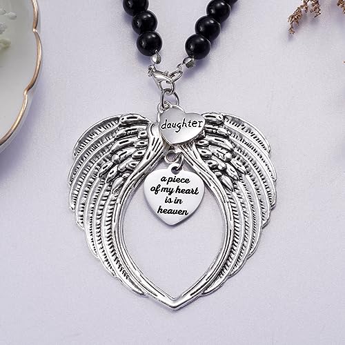Memorial Car Charm Loss of Daughter Sympathy Gift Daughter Remembrance Rear View Mirror Hang Accessories Guardian Angel Grieving Funeral Gift Bereavement Condolence Keepsake - style: Daughter
