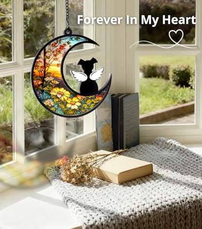 Pet Memorial Gifts for Loss of Dog,Dog Passing Away Gifts,Dog Loss Sympathy Gift,DIY Memorial Suncatcher(Sunflower)