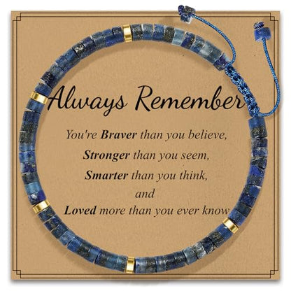 AGOT Daughter in Law Bracelets Gifts: Dear Daughter in Law Birthday Gifts from Mother in Law - color: Lapis Lazuli-Always Remember