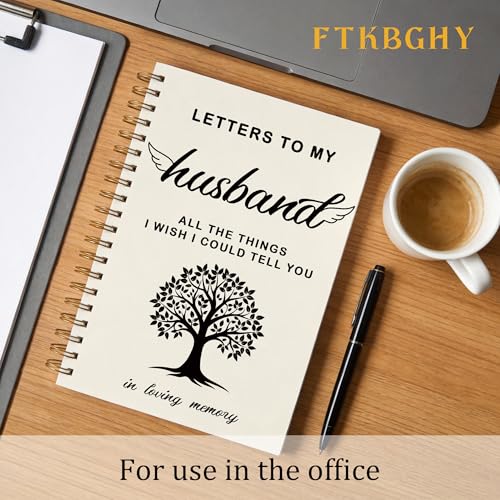 FTKBGHY Memorial Gifts for Loss of Husband Grief Journal Notebook, Sympathy Notebooks Gifts for Loss of Loved One, Bereavement Gift, Letters to My Husband Journal, 5.5x8.3 Inch - color: Colour-8