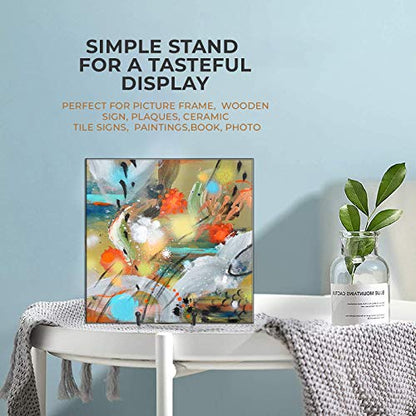 TR-LIFE 3 Pack 4.5 Inch Plate Stands for Display - Easel Holder Stand for Picture Frame, Decorative Platter, Book, Photo - size: 4.5 Inch