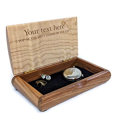 Mikutowski Woodworking Personalized Wooden Keepsake Box - Handmade in USA - Wood Art Artisan Trinket Box - Original Engraved Keepsake Box Organizer - A Great Personalized Gift for Your Loved Ones - style: Artisan