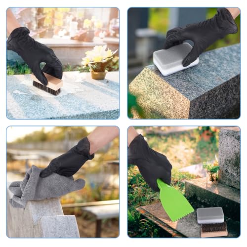 Headstone Cleaning Kit for Grave Cemetery Cleaning | Gravestone Cleaning Kit, Headstone Cleaner Kit Includes 6 Pcs Cleaning Equipment