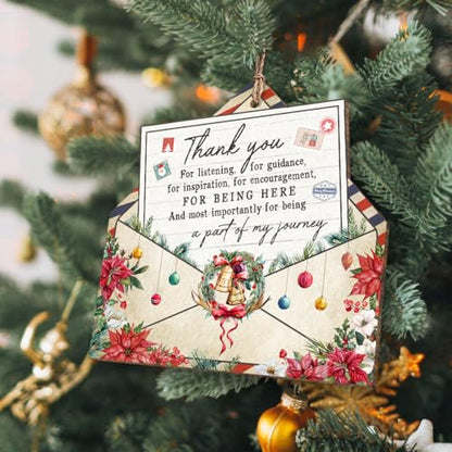 Thank You Gifts - Envelope Ornament Keepsake Sign, Christmas Decorations, Appreciation Gift for Women, Men, Friends, Sisters, Coworkers, Teachers, Boss Colleague - Best Boss Gifts for Women - style: Thank You Letter
