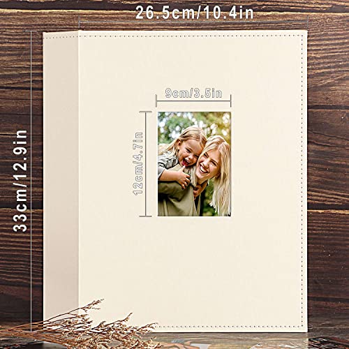 Ywlake Photo Album 4x6 400 Pockets, Leather Photo Albums Holds 400 Vertical Pictures Only Beige - color: Beige, size: 400 Pockets