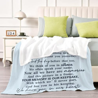 Custom Memorial Blanket with Picture Personalized Sympathy Remembrance Condolences Bereavement Gifts Sympathy Gifts for Loss of Loved One Mother Dad Grandma Grandpa Sister Daughter Friend - color: Design12
