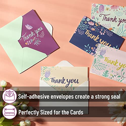 Mr. Pen- Thank You Cards with Envelopes, 20 Pack, 5 Design | Thank You Note Blank Inside, Thank Cards with Envelopes - color: Greenery Purple Design