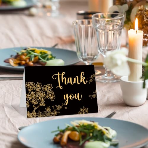 Fumete 50 Set Funeral Thank You Cards, Cherry Blossom - style: Cherry Blossom