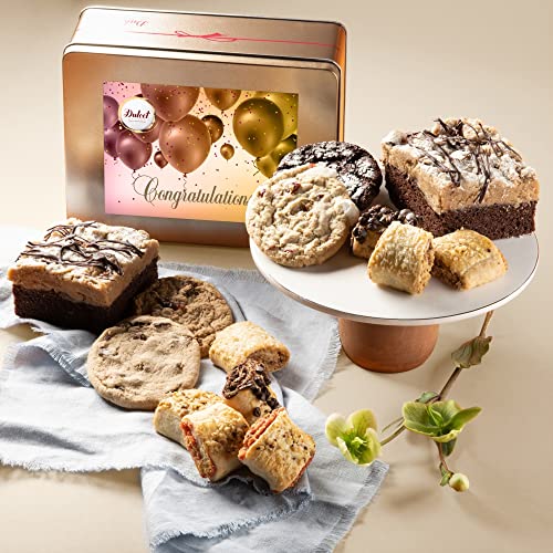 Congratulations Gifts For Women Congratulations Food Gift Baskets for Women, Men, Mom, Dad, Son, Daughter, Siblings, Friends & Co-Workers Gourmet Food Gifts By Dulcet Gift Baskets - color: Congratulations