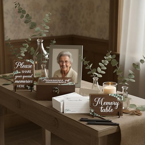 Gilprop 112 Pcs Share a Memory Cards for Celebration of Life, Leaves 2 - style: leaves2
