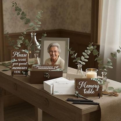 Gilprop 112 Pcs Share a Memory Cards for Celebration of Life, Leaves 2 - style: leaves2
