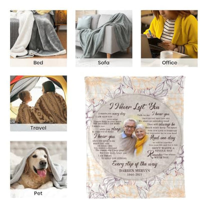 Personalized Memorial Blanket for Loss of Loved Dad Mom Husband Wife - color: Memorial Blanket 06