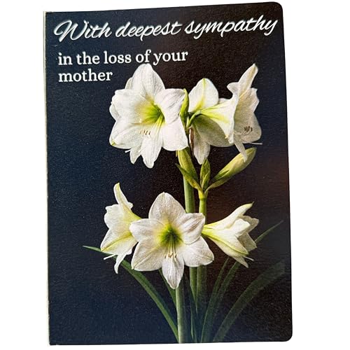 Whitman and Daughter Sympathy Card Loss of Mother - 5x7 Inch, Message Inside - Formal Loss of Mother Sympathy Card, Mom Condolences, Mother Bereavement Card - 1435