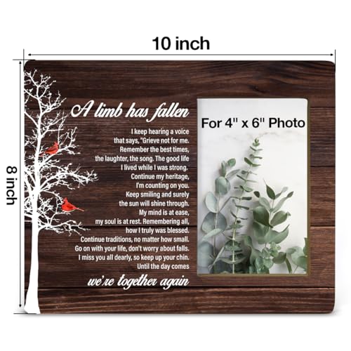 NGAEAK in Memory of Loved One Gifts Memorial Gifts a Limb Has Fallen Wood Picture Frame Sympathy Gifts Bereavement Gifts, Display Photo 4 x 6 Inch