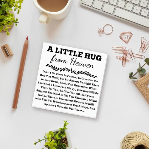 Sympathy Gifts Memorial Wooden Box Sign Sympathy Table Decoration Memorial Gift for Loss of Loved Father Mother Son Brother Sister in Loving Memory Sign Plaque 5X5 Inches