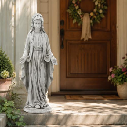 Virgin Mary Statue Outdoor, Large 30 in Religious Garden Statue - color: Virgin Mary-30"