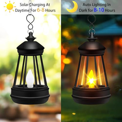 Mini Solar Lantern Lights Replacement for Outdoor Statue, Small Hanging Lantern Replacement, Waterproof Garden Decor Outdoor Lighting Decorative Lights for Yard Patio Lighting, Warm White, 2 Pack