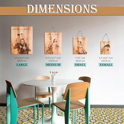 Personalized Wooden Photo Print from Your Picture Custom Photo on Wood - color: Rustic Photo Design