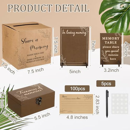 Gilprop 113 Pcs Celebration of Life Share a Memory Cards Set, Rustic - style: Modern