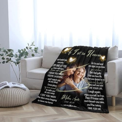 Personalized Memorial Blanket for Loss of Loved Dad Mom Husband Wife - color: Memorial Blanket 05