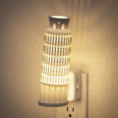 JandCase Night Lights Plug into Wall, 3000K Plug in Night Light - color: Leaning Tower of Pisa, size: 1 Pack