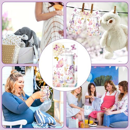 30 Pack Butterfly Baby Shower Games Prizes Party Gifts Bulk Lip Balms Favors for Winners Adults Guests Gender Reveal Favors Decorations Purple Baby Shower Souvenirs Gift Bags Stuffers - style: Butterfly