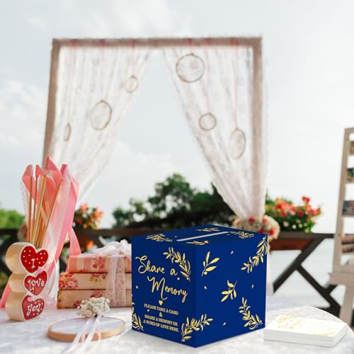 Pajean 50 Share a Memory Cards and Box, Blue Gold, Trendy - color: Blue Gold, style: Trendy