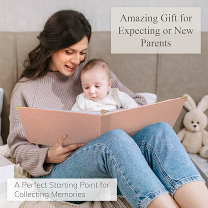 Baby Book Keepsake Boy or Girl Timeless Baby Memory Book First 5 Years for Baby Shower Gender Neutral Baby Scrapbook New Mom Gift Baby Journal from Birth to Age 5 Milestone Book Blush Pink - color: Blush Pink