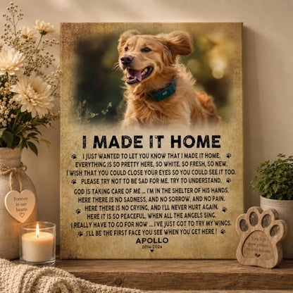 KiKiLuna Personalized Dog Memorial Framed Canvas - color: Design 2