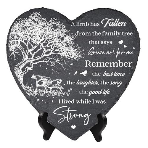 A Limb Has Fallen Plaque, Memorial Garden Stones in Memory of Loved One, Memorial Gifts for Loss of Mom, Dad, Brother, Son Stones on Christmas