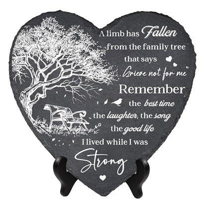 A Limb Has Fallen Plaque, Memorial Garden Stones in Memory of Loved One, Memorial Gifts for Loss of Mom, Dad, Brother, Son Stones on Christmas