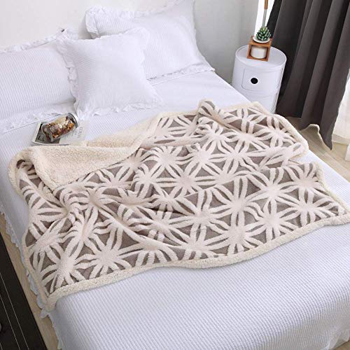 LOMAO Sherpa Fleece Blanket Fuzzy Soft Throw Blanket Dual Sided Blanket for Couch Sofa Bed (Grey, 40"x50") - color: Grey, size: 40"x50"