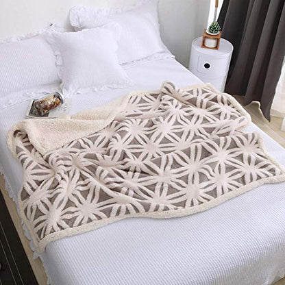 LOMAO Sherpa Fleece Blanket Fuzzy Soft Throw Blanket Dual Sided Blanket for Couch Sofa Bed (Grey, 40"x50") - color: Grey, size: 40"x50"