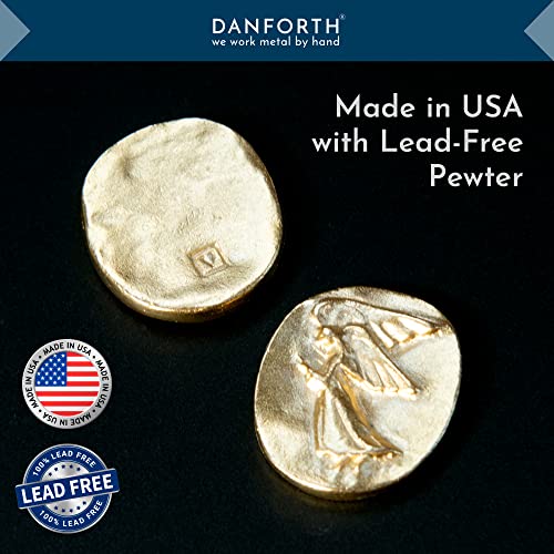 DANFORTH Gold Plated Pocket Angel Token Bag of 6, Lead-Free Pewter Coins | Guardian Angel Pocket Charms, Keepsake Coins for Encouragement, Remembrance & Spiritual Gifts | Made in USA - color: Gold Plated Angel Coins Bag of 6