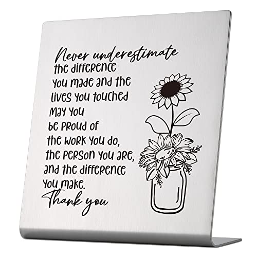 Thank You Gift for Women, Coworker, Friends, Teacher, Retirement Gifts for Coworker, Women, Desk Table Shelf Sign Decor, Inspirational Office Gift for Colleague Leaving Job - style: d-2
