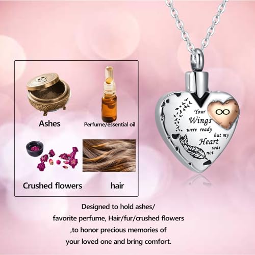 Waterproof Urn Necklace for Ashes-Heart Ash Holder Pendant -Never Fade-Never Fade, Rustproof Cremation Jewelry for Ashes for Women - style: Infinite