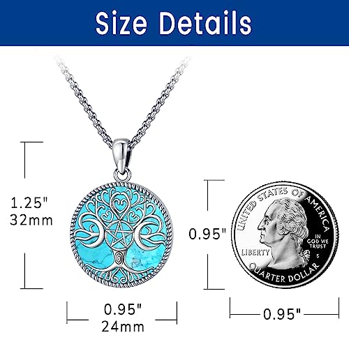 Eusense Tree of Life Necklace for Women Men Sterling Silver 925 Tree Urn Locket Cremation Jewelry Family Tree Pendant Gifts for Her Him Mom Dad Grandma Daughter - style: A-A-Tree of Life Necklace