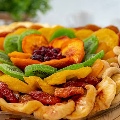 Dried Fruit and Nut Gift Basket, Healthy Assorted Natural Snack Gift Tray, Extra Large Variety Food Tray Party Platter- Mothers Day, Holiday, Birthday, Sympathy, Office, Men, Woman, Him, Her Husband, Wife, Families, Bonnie and Pop - color: Cream Box