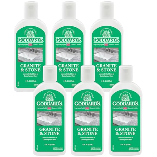Goddard's Granite & Marble Countertop Polish, Stain Protection, 8 oz, 6pk - size: 8 Fl Oz (Pack of 6), style: Liquid