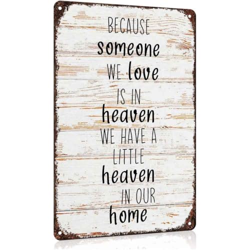 Memorial Heaven Quote Aluminum Metal Sign 8 x 12 Inch