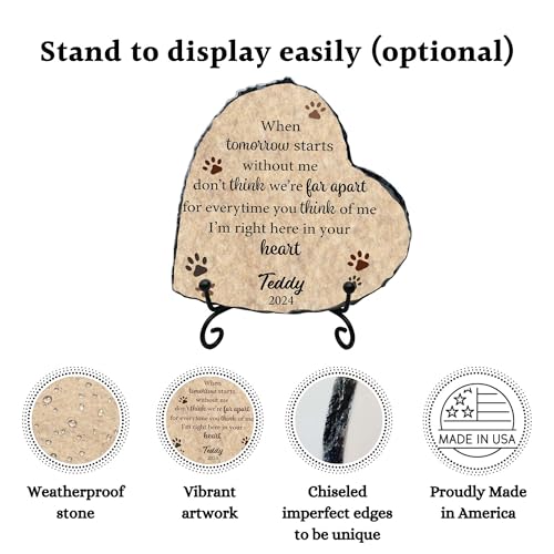 Personalized Cat Memorial Stone, Dog Cat Loss Memorial Gift, Loss of Cat Sympathy Gift, Memorial Plaque Pet Passing Away Gift (S-008) - color: S-008