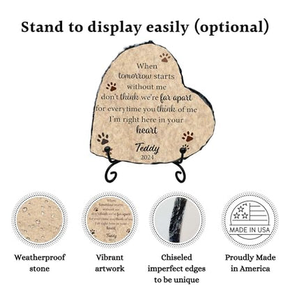 Personalized Cat Memorial Stone, Dog Cat Loss Memorial Gift, Loss of Cat Sympathy Gift, Memorial Plaque Pet Passing Away Gift (S-008) - color: S-008