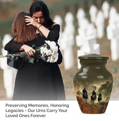 Cowboy Urn - Keepsake Urns for Human Ashes - Urn for Human Ashes - Ashes Urn - Cremation Urn for Ashes - Adult Urns for Human Ashes Men (3 inch Pack of 1) - size: #2 (Set of 1)