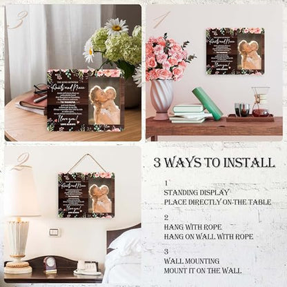 Niece and Aunt Picture Frame, Blush Pink Floral Wood Photo Frame, Birthday Graduation Gifts for Niece, Mother's Day Christmas Birthday Gifts for Aunt, The Bond Between Aunts And Niece Frame -a07 - style: Niece and Aunt