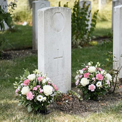 4 Pcs Memorial Artificial Flower Holder, Patio Garden Floral Ground Spikes - color: Black
