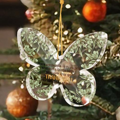 Appreciation Gift, Butterfly Wall Art Thank You for Making Things Better Acrylic Plaque, Mentor/Teacher/Nurse Recognition Present with Gift Box - color: Them