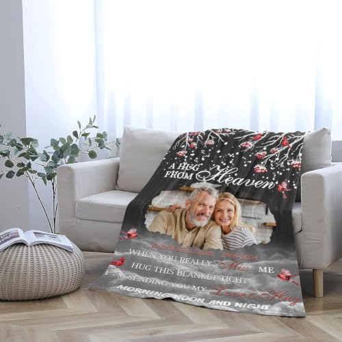 Personalized Memorial Blanket for Loss of Loved Dad Mom Husband Wife - color: Memorial Blanket 03