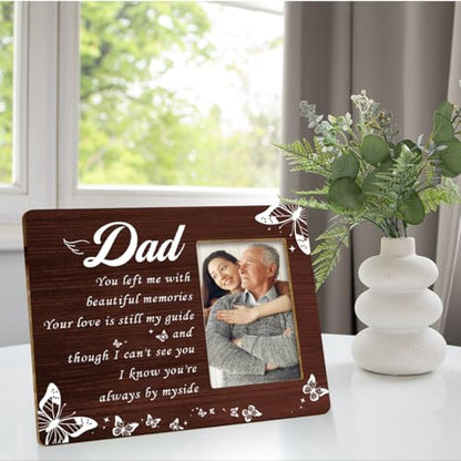 JANLAN Memorial Gifts for Loss of Dad,Father Memorial Picture Frame,Bereavement Gift,Sympathy Gifts for Loss of Daddy,Dad I Know You're Always by Myside Photo Frame - style: Loss of Dad-3