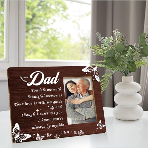 JANLAN Memorial Gifts for Loss of Dad,Father Memorial Picture Frame,Bereavement Gift,Sympathy Gifts for Loss of Daddy,Dad I Know You're Always by Myside Photo Frame - style: Loss of Dad-3