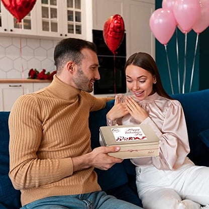 Dulcet Gift Baskets Valentine’s Day Assortment Tin Box- Delicious Gourmet Confection Gift Set - Variety Of Freshly Baked Cookies, Brownies & Rugelah In Many Flavors- Handmade Baked Goods Gift Box - style: Valentine's Day